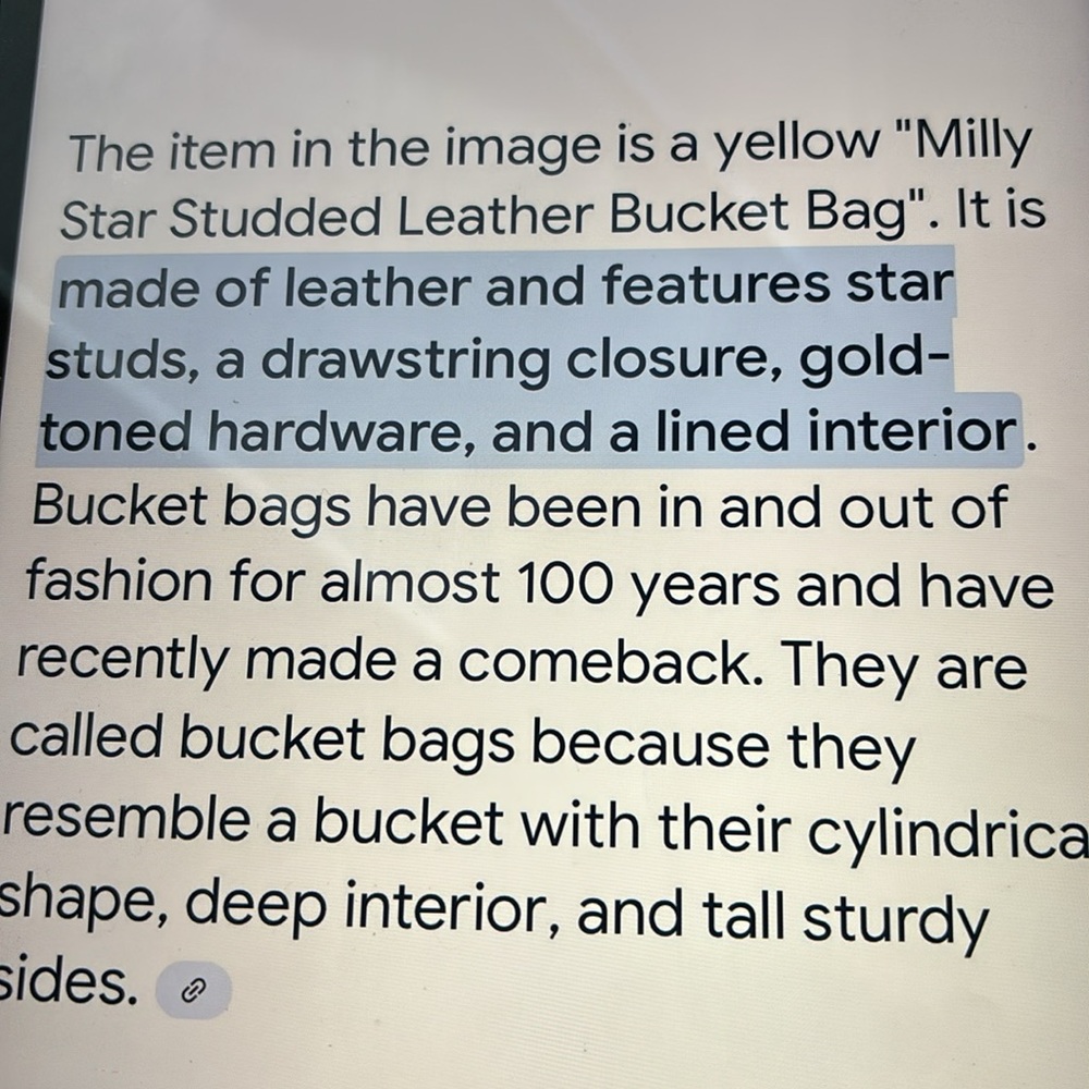 Milly bucket bag yellow new without tags - Picture 6 of 6